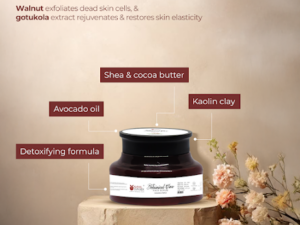 Botanical Glow Face Scrub Gotukola Walnut